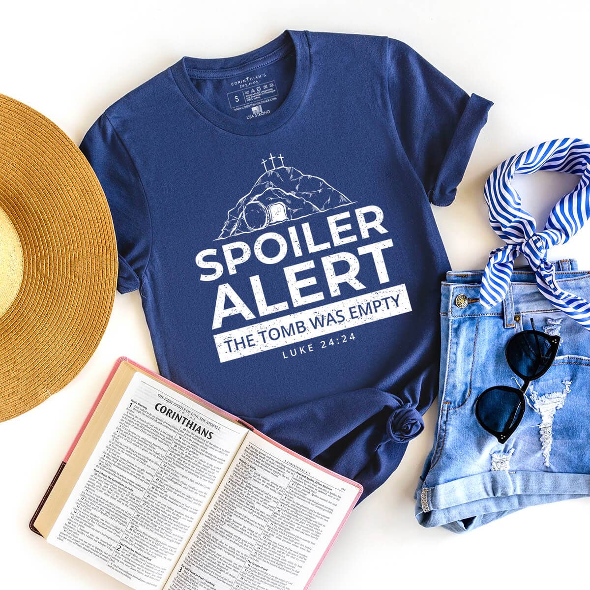 Spoiler Alert the Tomb Was Empty Biblical Graphic - Adult & Kids T-Shirts, Sweatshirts & Hoodies apparel design preview 1