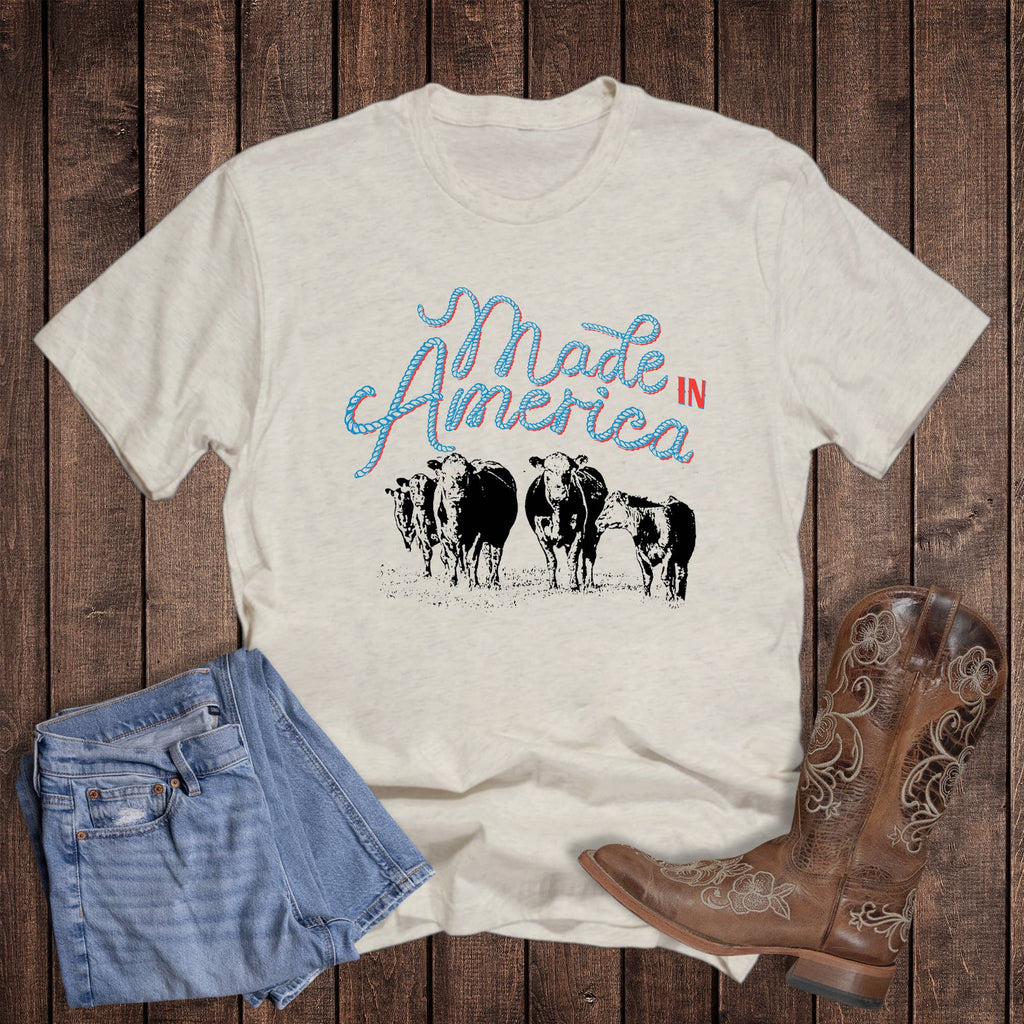 Patriotic Western Made in America Graphic - Adult & Kids T-Shirts, Sweatshirts & Hoodies apparel design preview 1