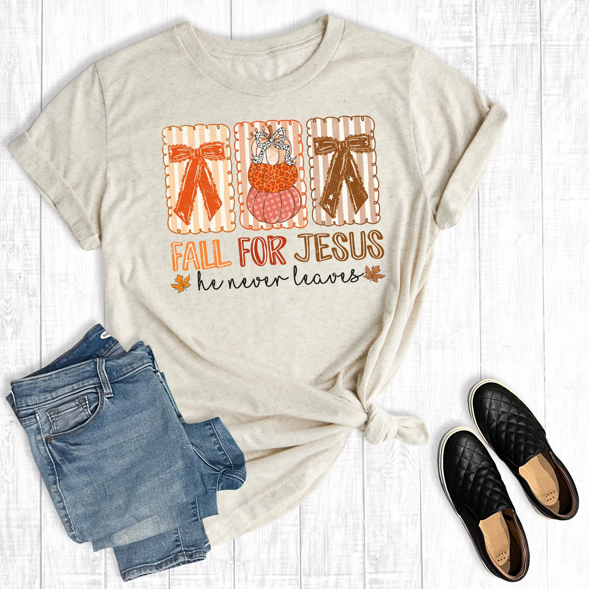 Faith Fall For Jesus Graphic - Adult & Kids T-Shirts, Sweatshirts & Hoodies apparel design preview 1