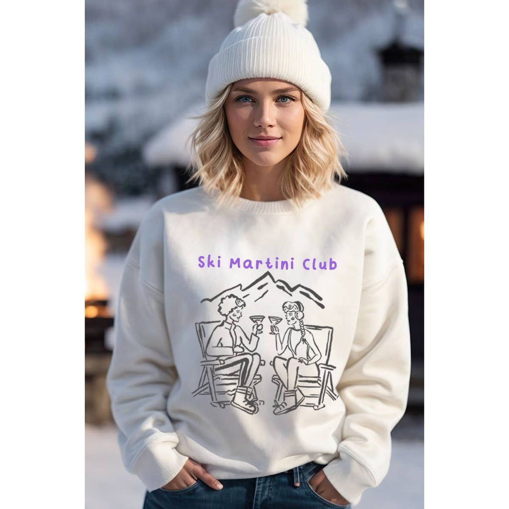 Ski Martini Club Graphic - Adult & Kids T-Shirts, Sweatshirts & Hoodies apparel design preview 1