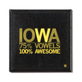 Iowa Vowels Metal Magnet Black - Adult & Kids T-Shirts, Sweatshirts & Hoodies apparel design preview 1