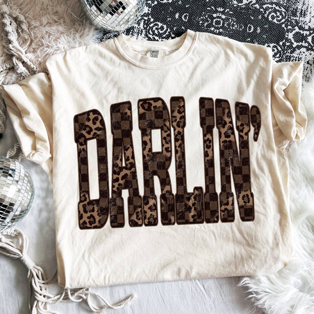 Darlin' Checkered Leopard - Adult & Kids T-Shirts, Sweatshirts & Hoodies apparel design preview 1
