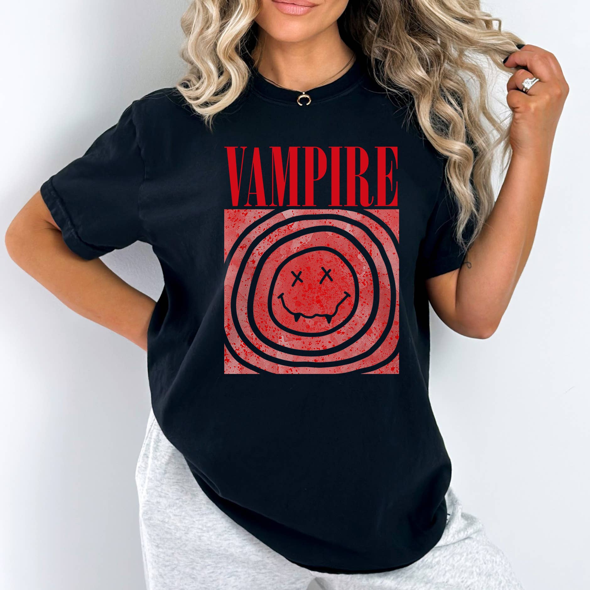 Vampire Halloween Sizes S-2XL - Adult & Kids T-Shirts, Sweatshirts & Hoodies apparel design preview 1