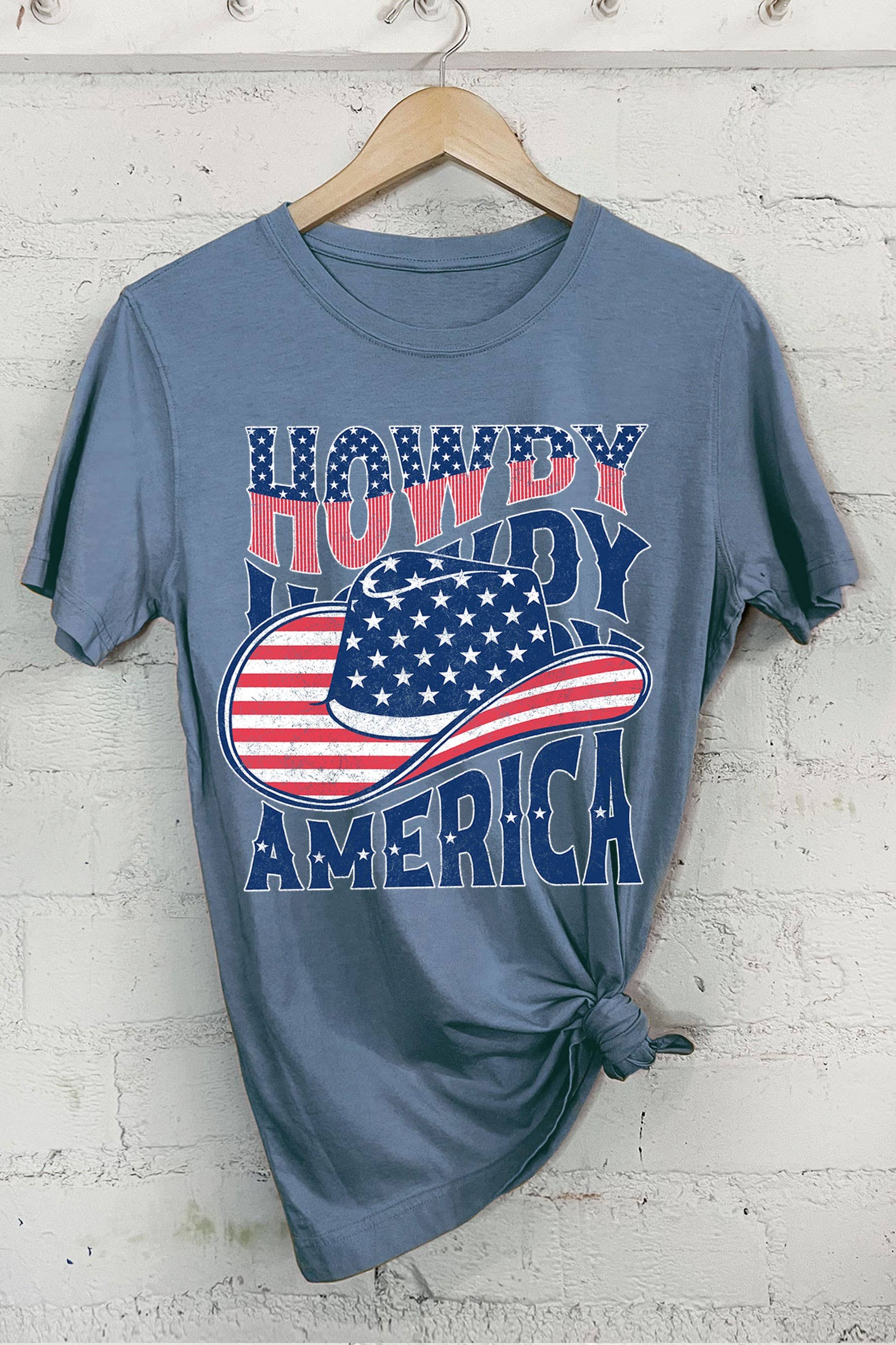 Howdy America Flag Hat Graphic - Adult & Kids T-Shirts, Sweatshirts & Hoodies apparel design preview 1