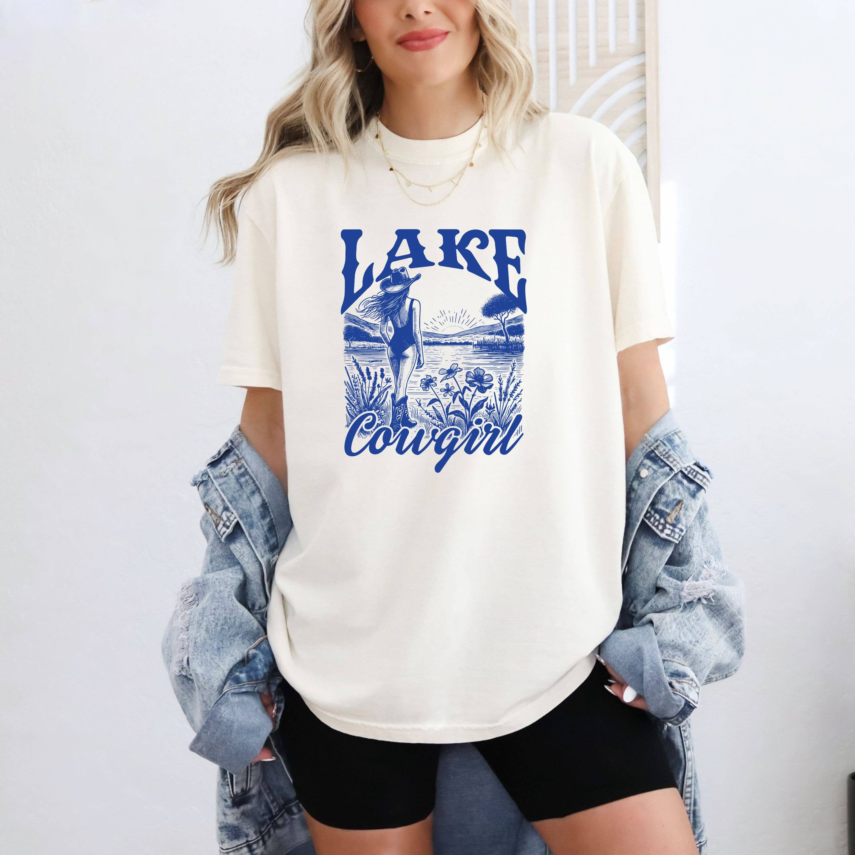 Cowgirl Summer, Western Beach, Graphic - Adult & Kids T-Shirts, Sweatshirts & Hoodies apparel design preview 1