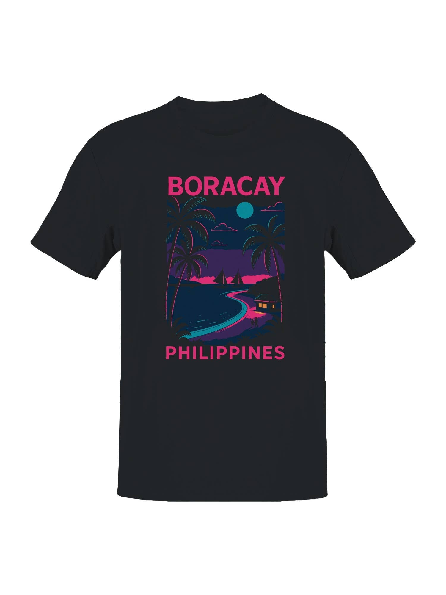 Boracay Nightscape Art Design Men's - Adult & Kids T-Shirts, Sweatshirts & Hoodies apparel design preview 1