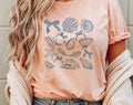 Seashell Blue Beach Collage Shell - Adult & Kids T-Shirts, Sweatshirts & Hoodies apparel design preview 1