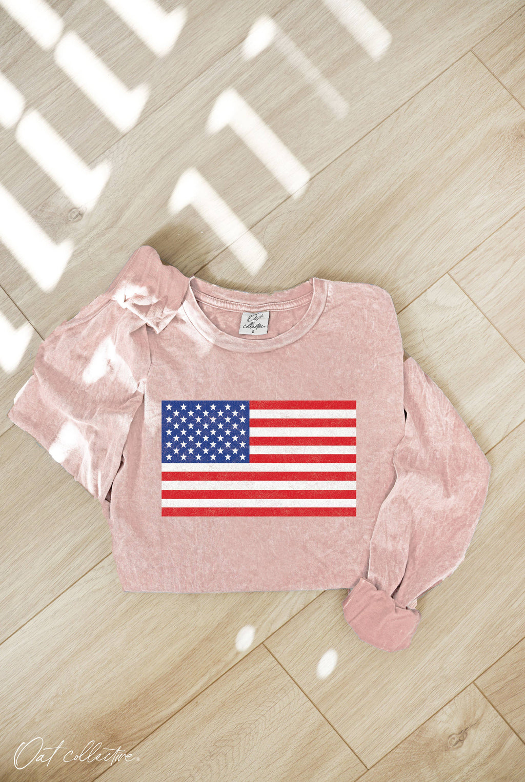 USA Flag Mineral Washed Graphic - Adult & Kids T-Shirts, Sweatshirts & Hoodies apparel design preview 1