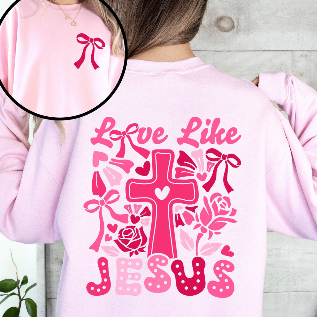 Love Like Jesus, Valentine's Day, Heart Christian - Adult & Kids T-Shirts, Sweatshirts & Hoodies apparel design preview 1