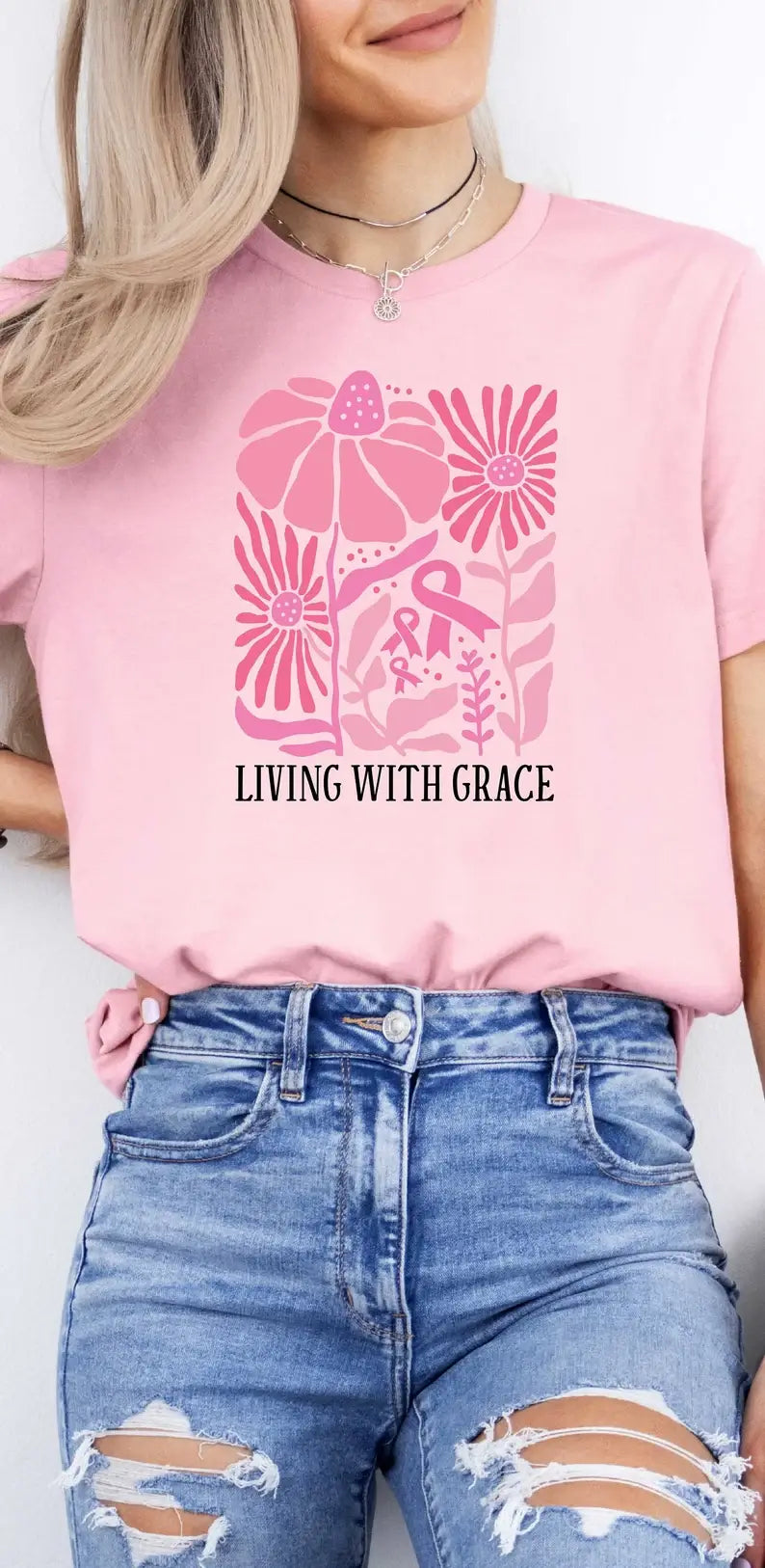 Living with Grace - Adult & Kids T-Shirts, Sweatshirts & Hoodies apparel design preview 1
