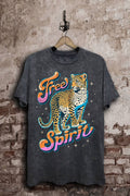 Free Spirit Leopard Graphic Top - Adult & Kids T-Shirts, Sweatshirts & Hoodies apparel design preview 1