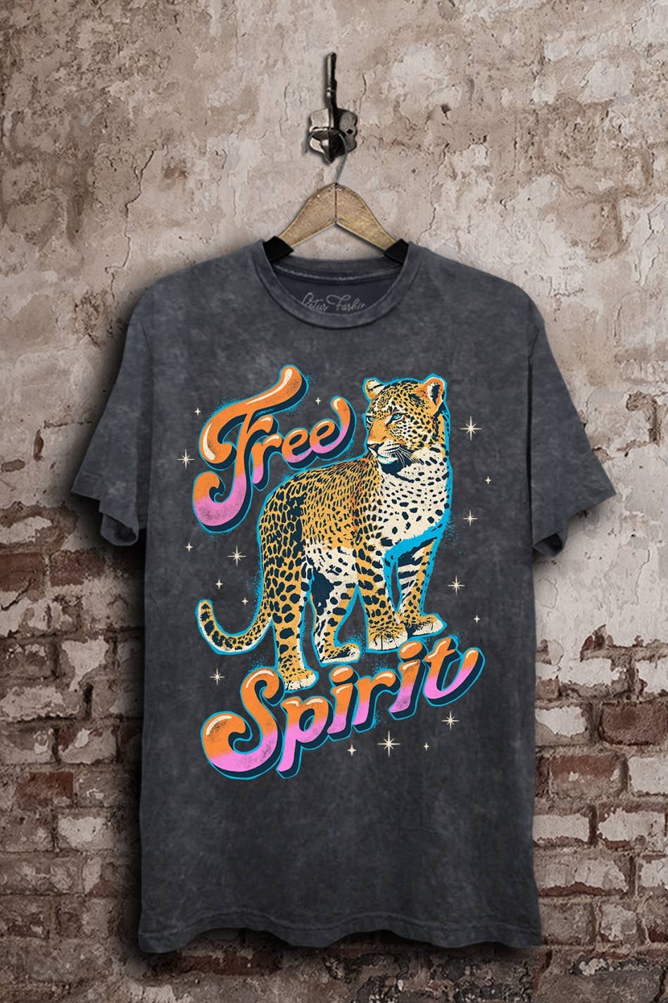 Free Spirit Leopard Graphic Top - Adult & Kids T-Shirts, Sweatshirts & Hoodies apparel design preview 1