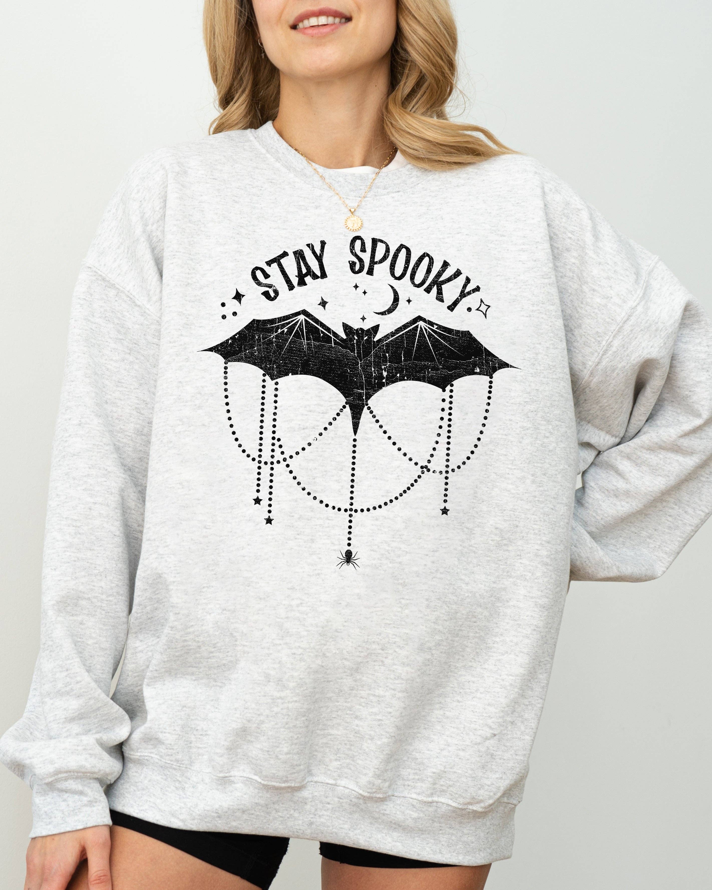 Stay Spooky, Bat, Skeleton Ghost Funny Halloween - Adult & Kids T-Shirts, Sweatshirts & Hoodies apparel design preview 1