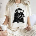Ghost Arms Crossed Retro Halloween Black Print - Adult & Kids T-Shirts, Sweatshirts & Hoodies apparel design preview 1