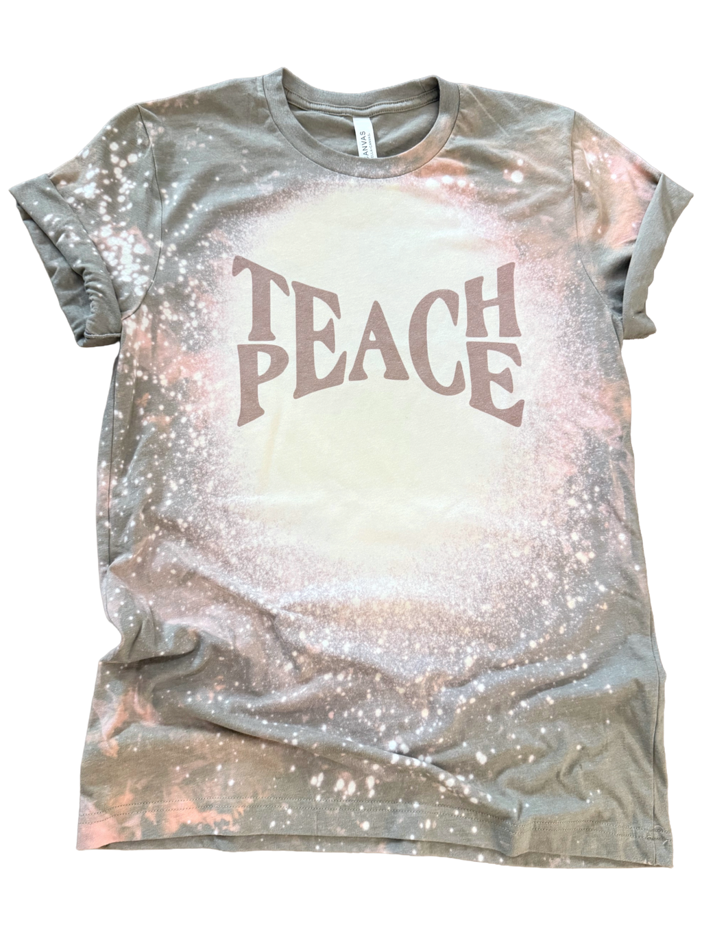 Teach Peace Bleached - Adult & Kids T-Shirts, Sweatshirts & Hoodies apparel design preview 1