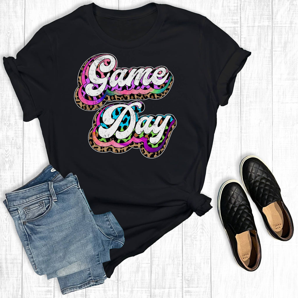 Tie Dye Leopard Game Day - Adult & Kids T-Shirts, Sweatshirts & Hoodies apparel design preview 1