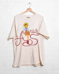 Arkansas Cowgirl Off White Thrifted Graphic - Adult & Kids T-Shirts, Sweatshirts & Hoodies apparel design preview 1