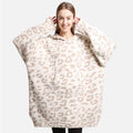 Leopard Print Soft Hooded Snuggie W Pocket - Adult & Kids T-Shirts, Sweatshirts & Hoodies apparel design preview 1