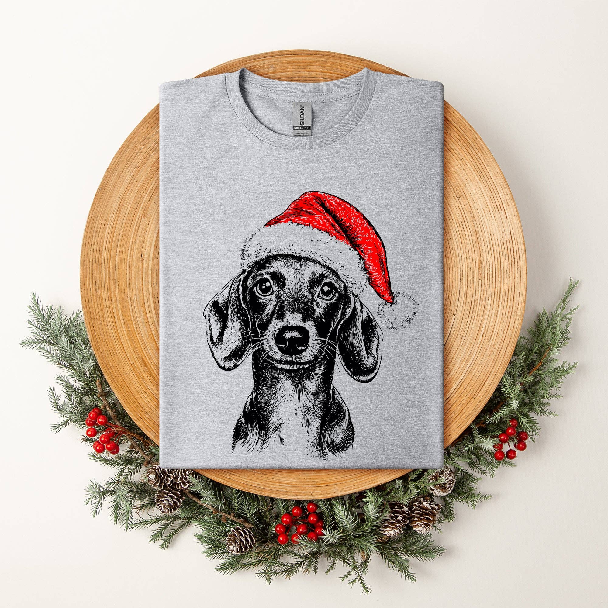 Dachshund, Santa, Dog, Christmas, Lover, Pet - Adult & Kids T-Shirts, Sweatshirts & Hoodies apparel design preview 1
