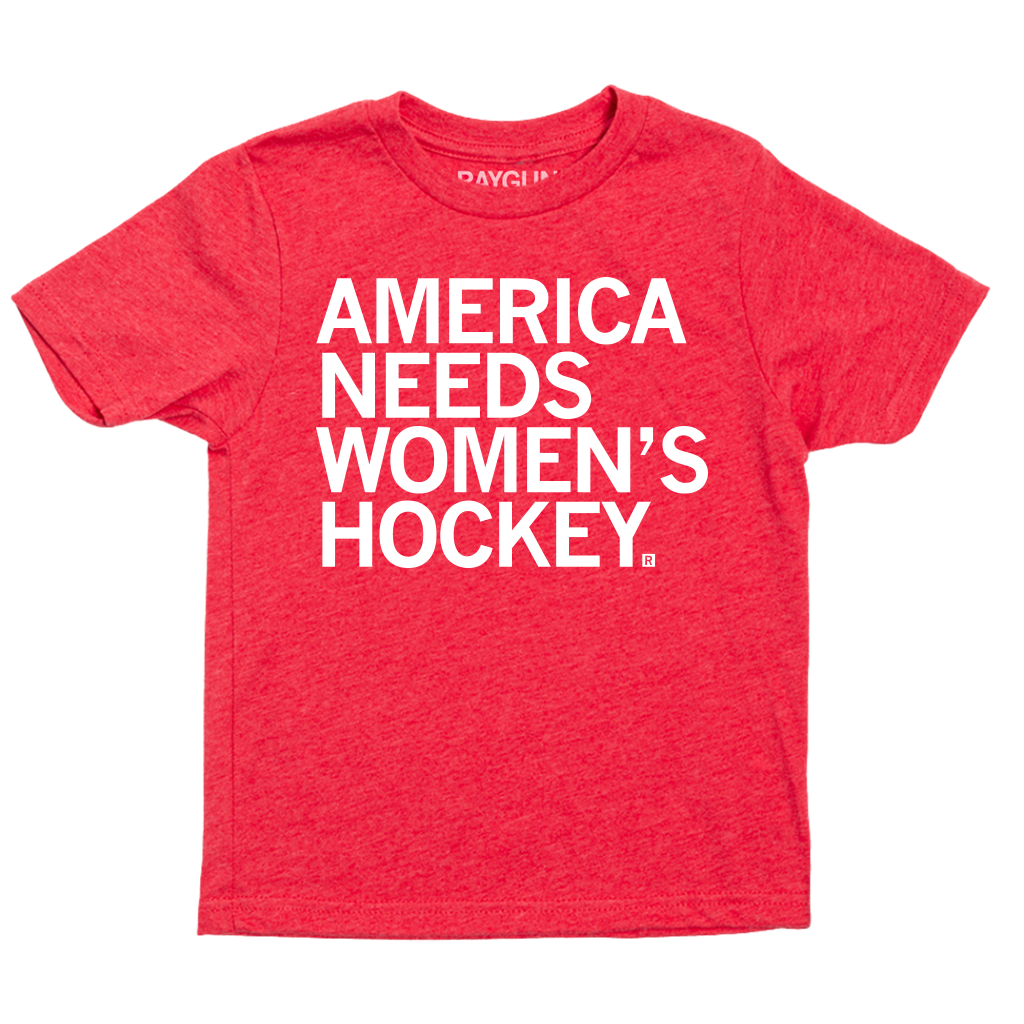America Needs Women's Hockey Kids - Adult & Kids T-Shirts, Sweatshirts & Hoodies apparel design preview 1