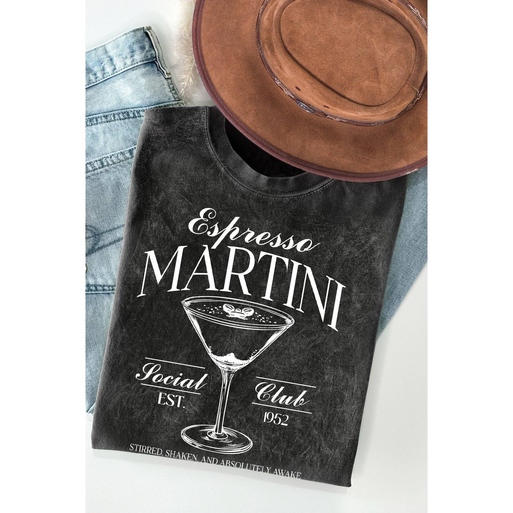 Espresso Martini Mineral Wash T - Adult & Kids T-Shirts, Sweatshirts & Hoodies apparel design preview 1