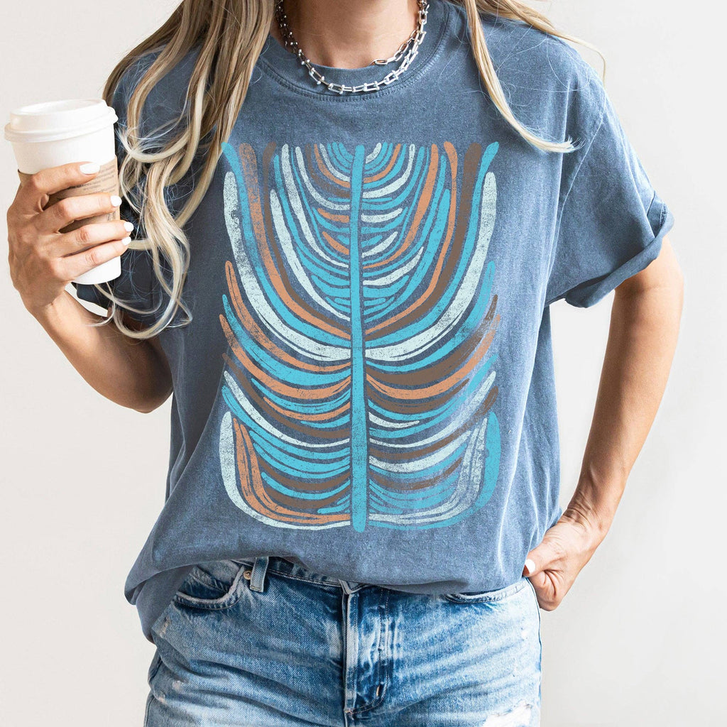 Boho Folk Art Vintage Stripe Floral - Adult & Kids T-Shirts, Sweatshirts & Hoodies apparel design preview 1
