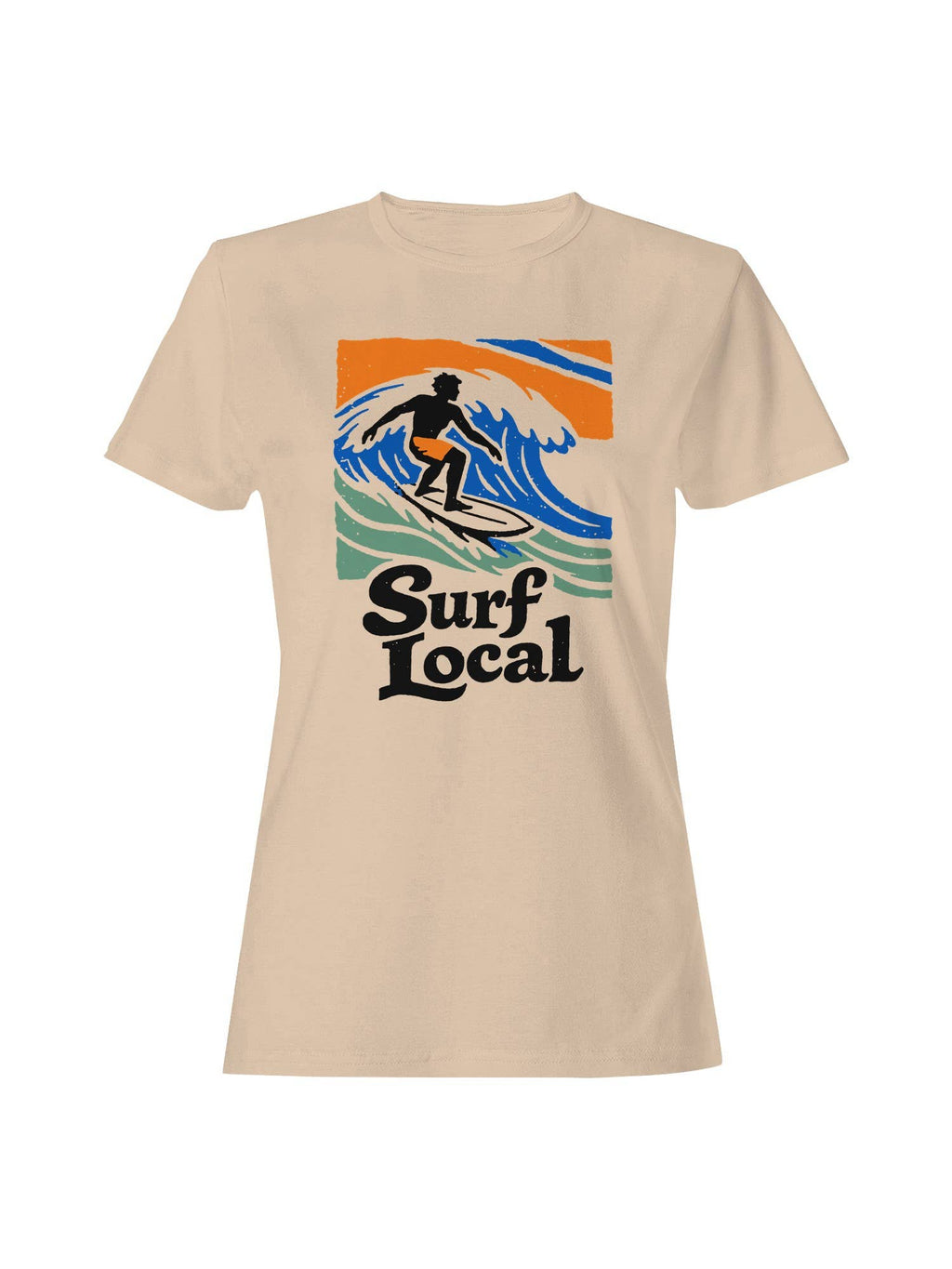 Surf Local Wave Rider Design Women's - Adult & Kids T-Shirts, Sweatshirts & Hoodies apparel design preview 1