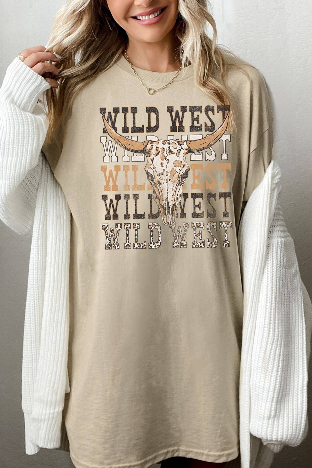 Wild West- Unisex Oversized Graphic Print Top - Adult & Kids T-Shirts, Sweatshirts & Hoodies apparel design preview 1