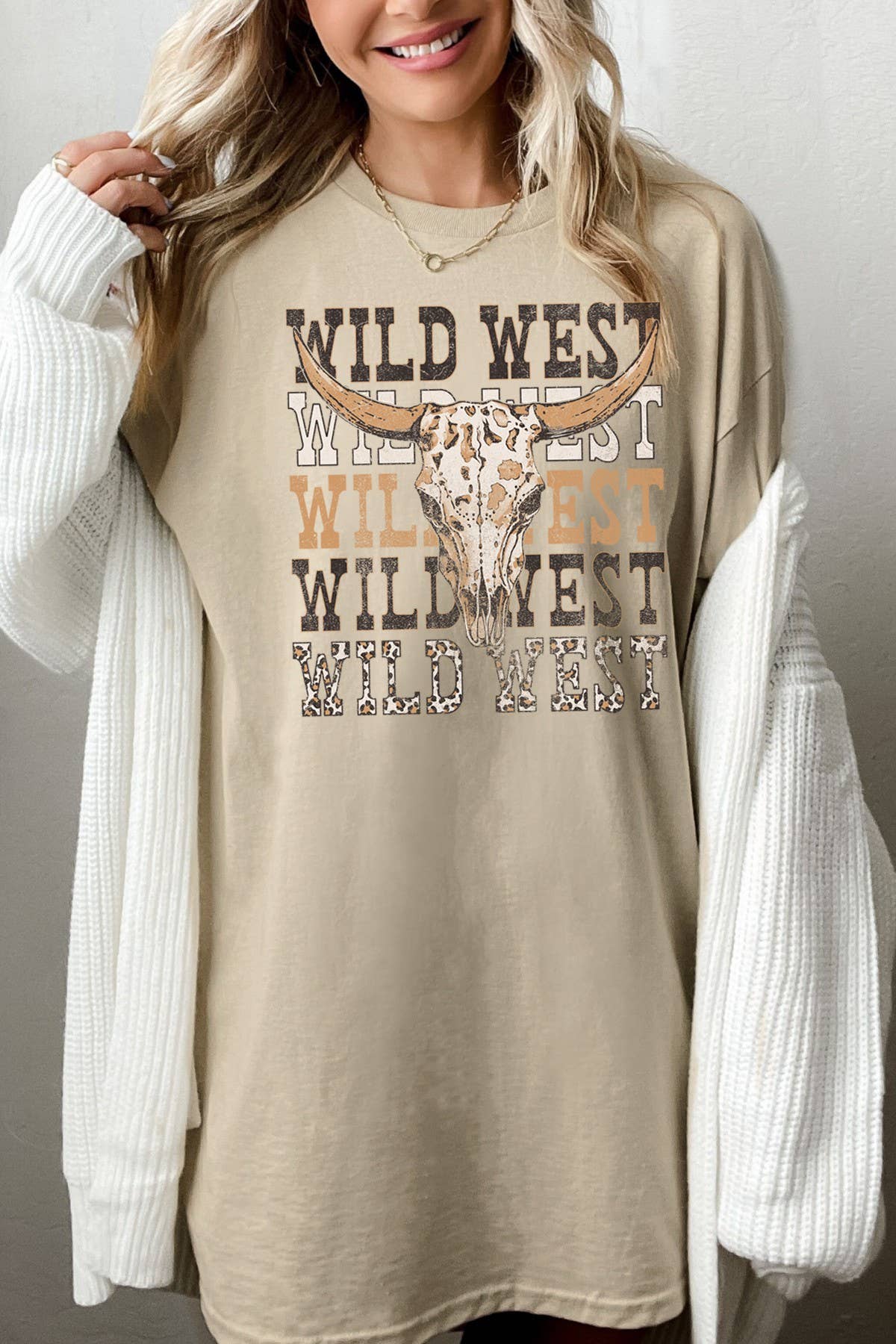 Wild West- Unisex Oversized Graphic Print Top - Adult & Kids T-Shirts, Sweatshirts & Hoodies apparel design preview 1