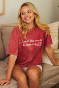 Let All You Do Be Done in Love Oversized Graphic Top - Adult & Kids T-Shirts, Sweatshirts & Hoodies apparel design preview 1