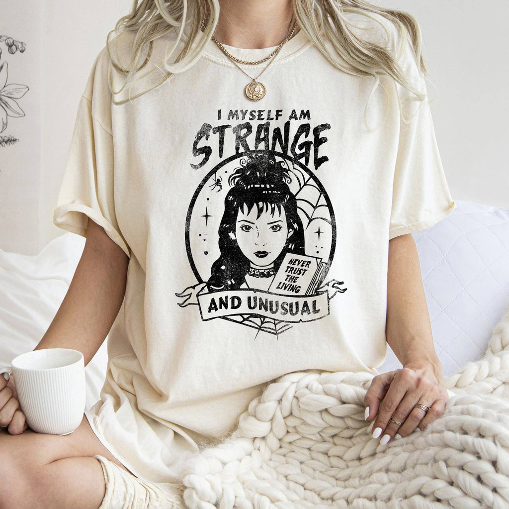 I Myself Am Strange Retro Halloween Black Print - Adult & Kids T-Shirts, Sweatshirts & Hoodies apparel design preview 1