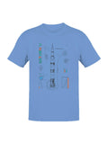 Saturn V Rocket Blueprint Design Men's - Adult & Kids T-Shirts, Sweatshirts & Hoodies apparel design preview 1