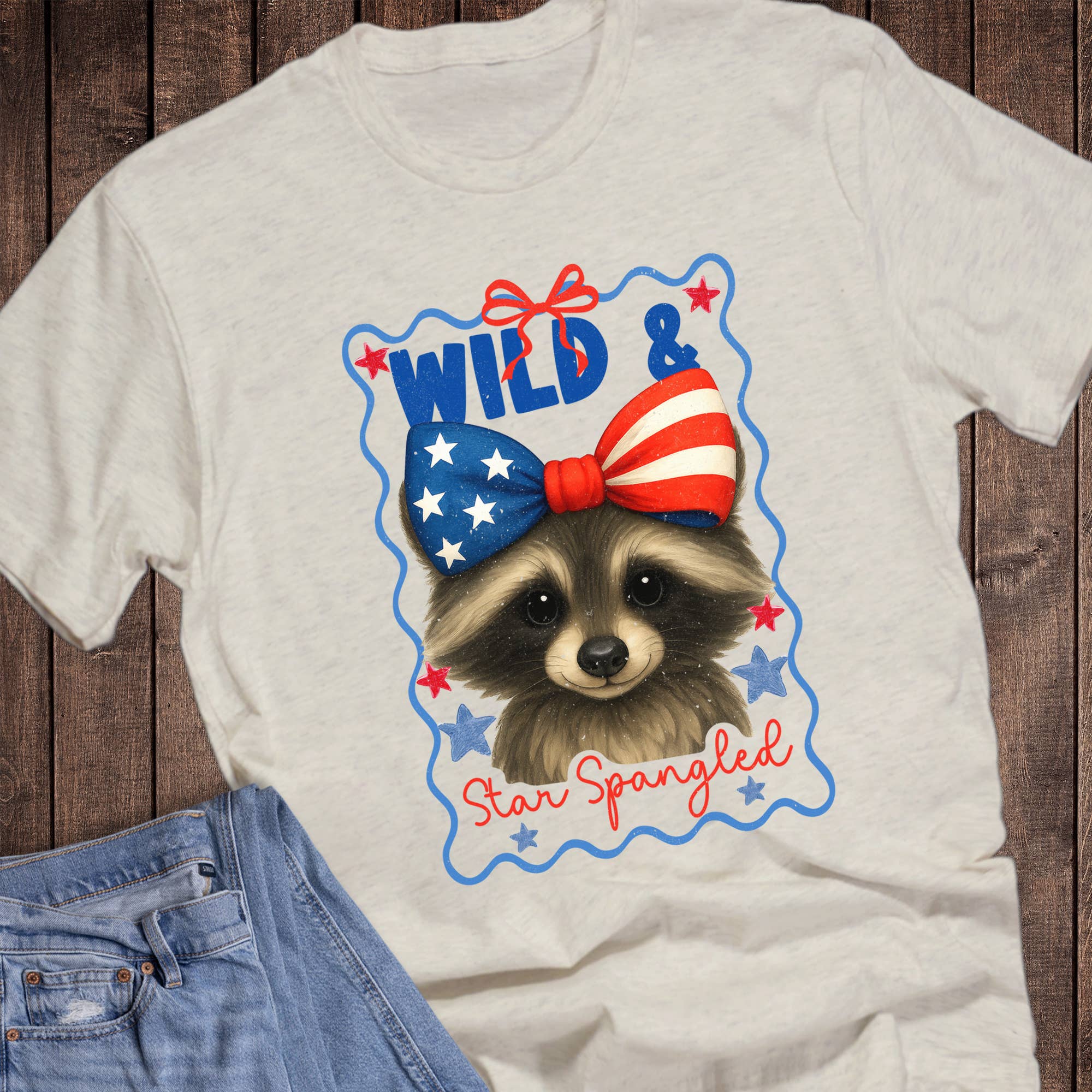 Patriotic Wild and Star Spangled Graphic - Adult & Kids T-Shirts, Sweatshirts & Hoodies apparel design preview 1