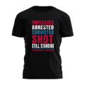 Impeached. Arrested. Convicted. Shot. Still Standing - Adult & Kids T-Shirts, Sweatshirts & Hoodies apparel design preview 1