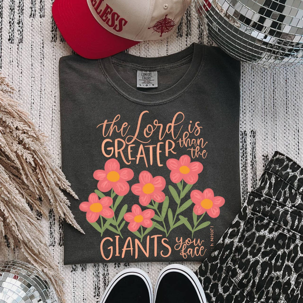 The Lord Is Greater Than Giants You Face - Adult & Kids T-Shirts, Sweatshirts & Hoodies apparel design preview 1