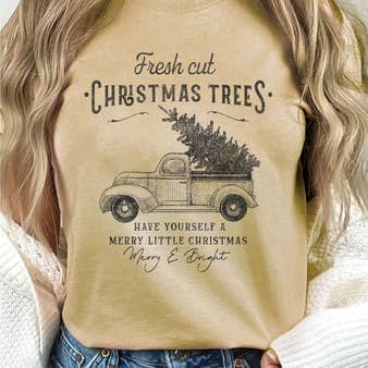 Fresh Cut Christmas Tree Graphic - Adult & Kids T-Shirts, Sweatshirts & Hoodies apparel design preview 1