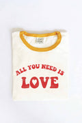 All You Need Is Love Ringer Graphic - Adult & Kids T-Shirts, Sweatshirts & Hoodies apparel design preview 1