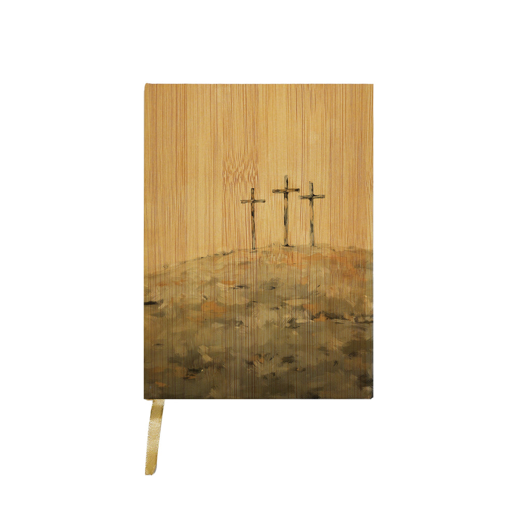 Three Crosses On Hill Grass Journal - Adult & Kids T-Shirts, Sweatshirts & Hoodies apparel design preview 1