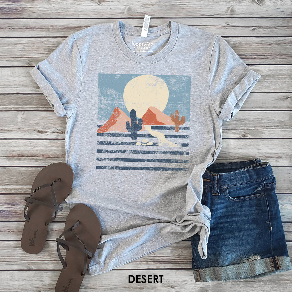 Modern Desert Landscap Outdoor Sizes XS-2XL - Adult & Kids T-Shirts, Sweatshirts & Hoodies apparel design preview 1