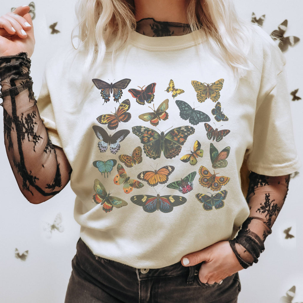 Vintage Butterfly Collage Lover - Adult & Kids T-Shirts, Sweatshirts & Hoodies apparel design preview 1