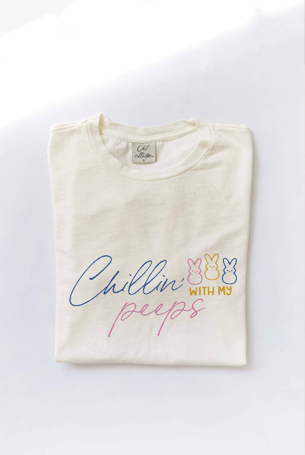 Chillin' with My Peeps Mineral Washed Graphic Top - Adult & Kids T-Shirts, Sweatshirts & Hoodies apparel design preview 1