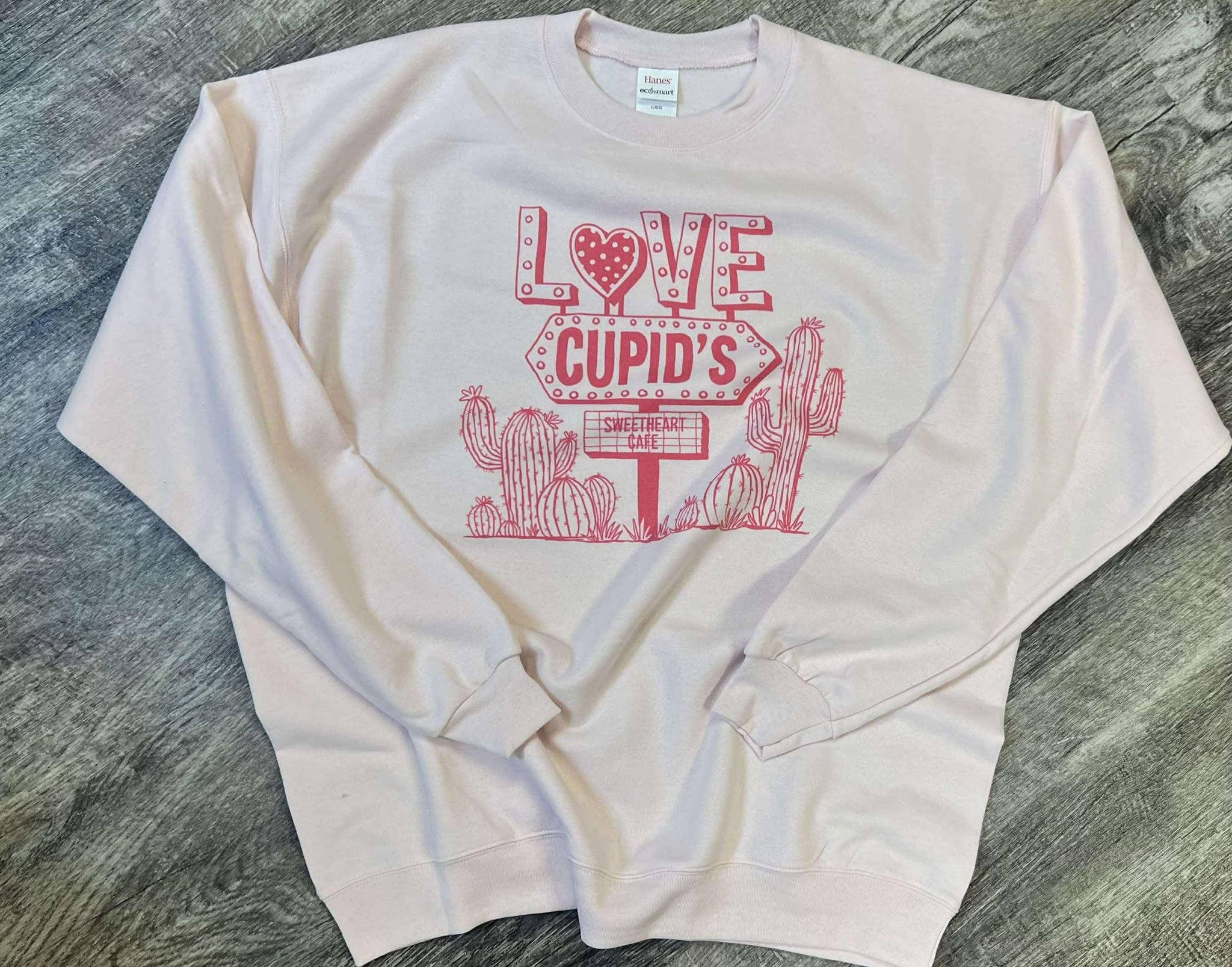 Love Cupid's On Hanes Light Pink - Adult & Kids T-Shirts, Sweatshirts & Hoodies apparel design preview 1