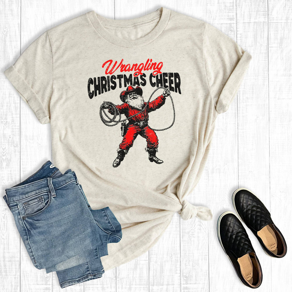Western Wrangling Christmas Cheer Graphic - Adult & Kids T-Shirts, Sweatshirts & Hoodies apparel design preview 1
