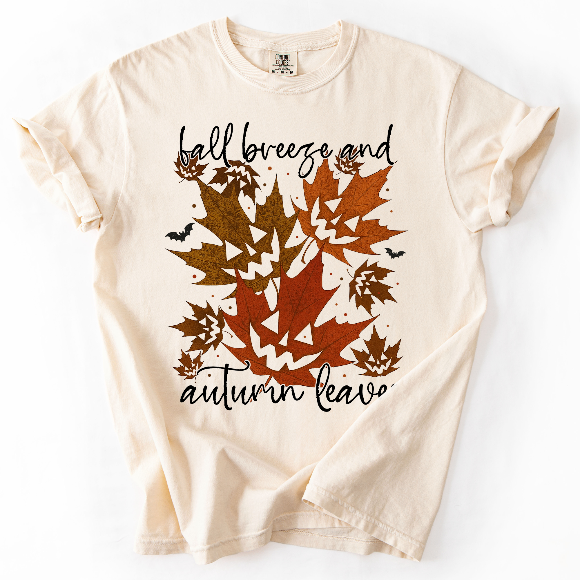 Fall Breeze and Autumn Leaves, Comfort Colors - Adult & Kids T-Shirts, Sweatshirts & Hoodies apparel design preview 1