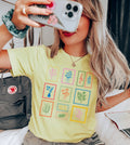 Floral Stamps Retro Graphic Botanical Women's - Adult & Kids T-Shirts, Sweatshirts & Hoodies apparel design preview 1