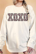 Xoxo Leopard Valentine Oversize Graphic Terry - Adult & Kids T-Shirts, Sweatshirts & Hoodies apparel design preview 1