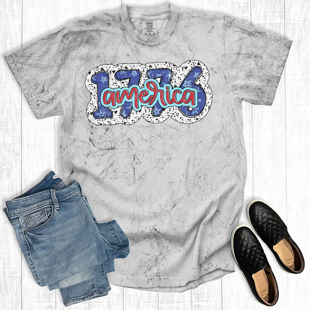 4th of July 1776 America Comfort Colors Graphic - Adult & Kids T-Shirts, Sweatshirts & Hoodies apparel design preview 1