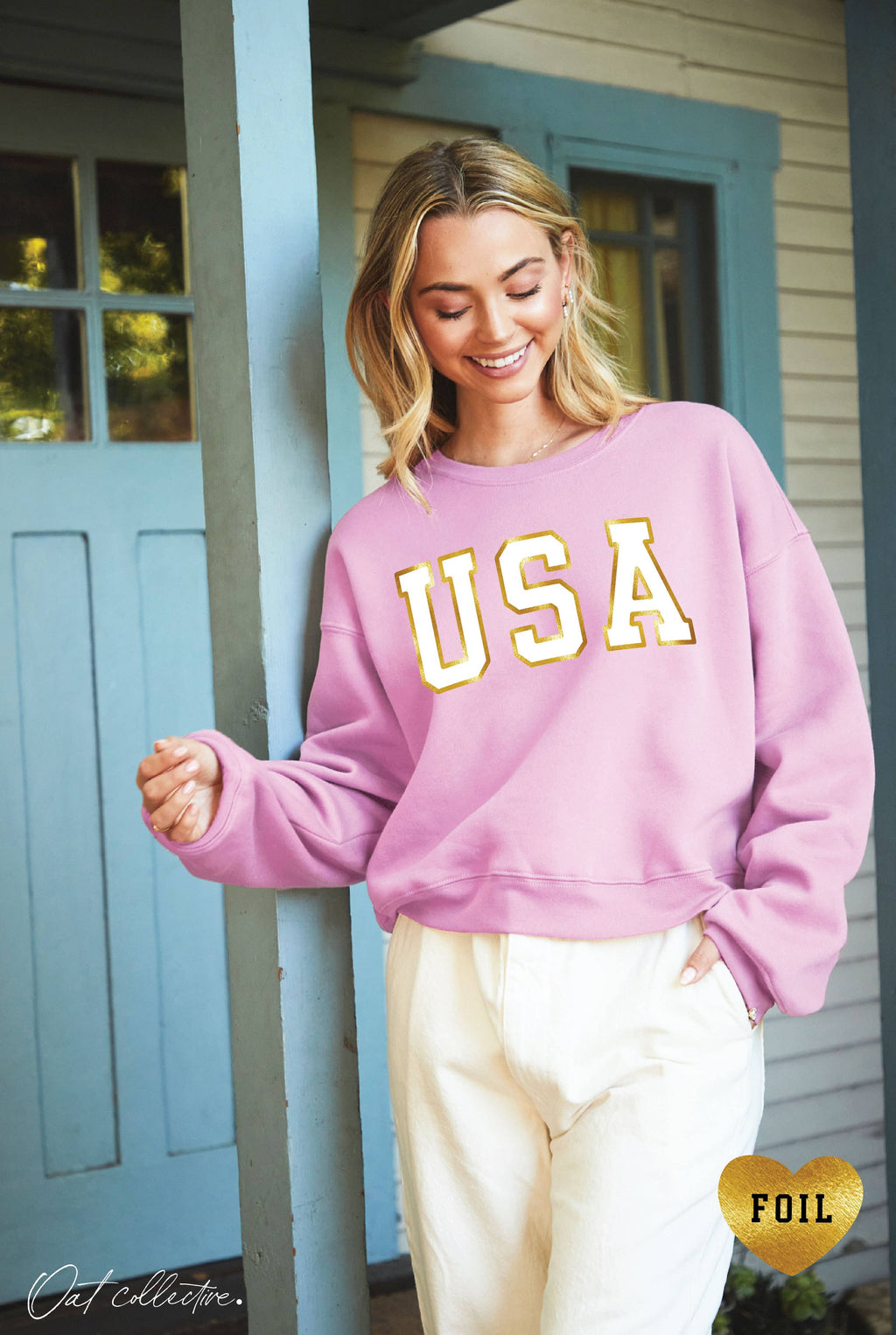 USA Foil Mid Graphic - Adult & Kids T-Shirts, Sweatshirts & Hoodies apparel design preview 1