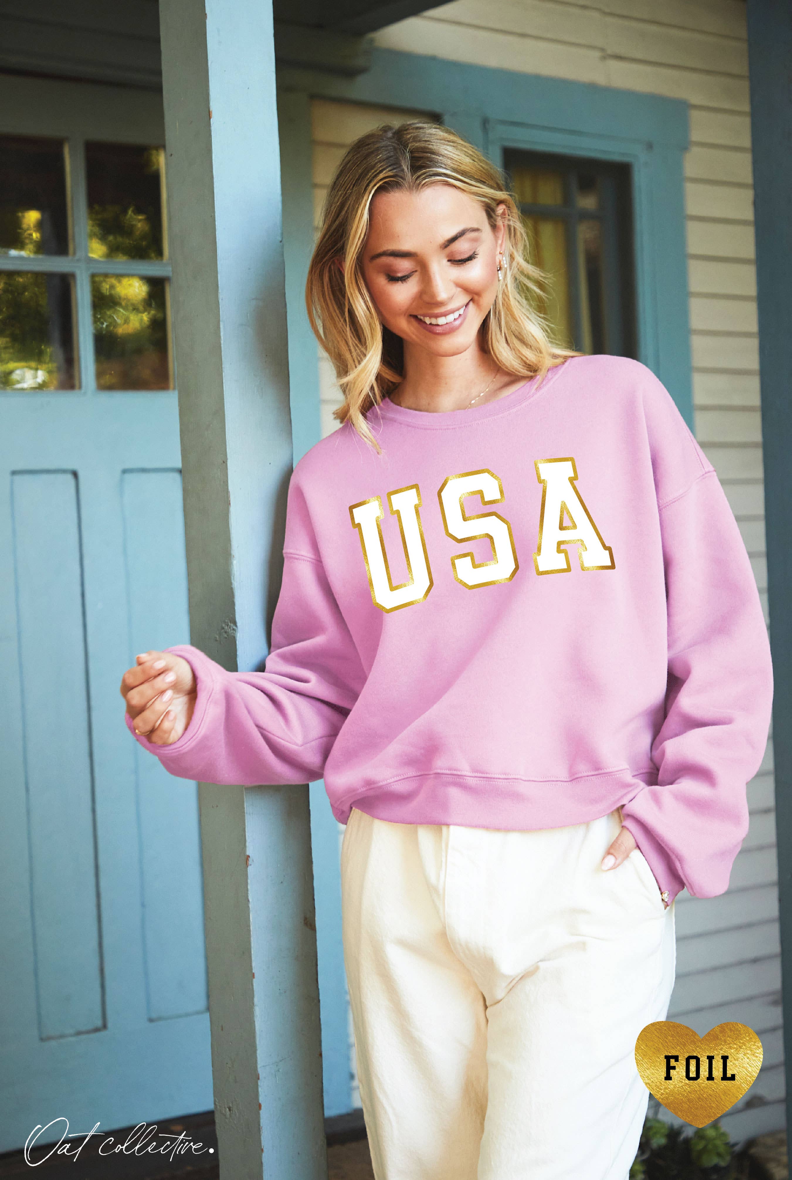 USA Foil Mid Graphic - Adult & Kids T-Shirts, Sweatshirts & Hoodies apparel design preview 1