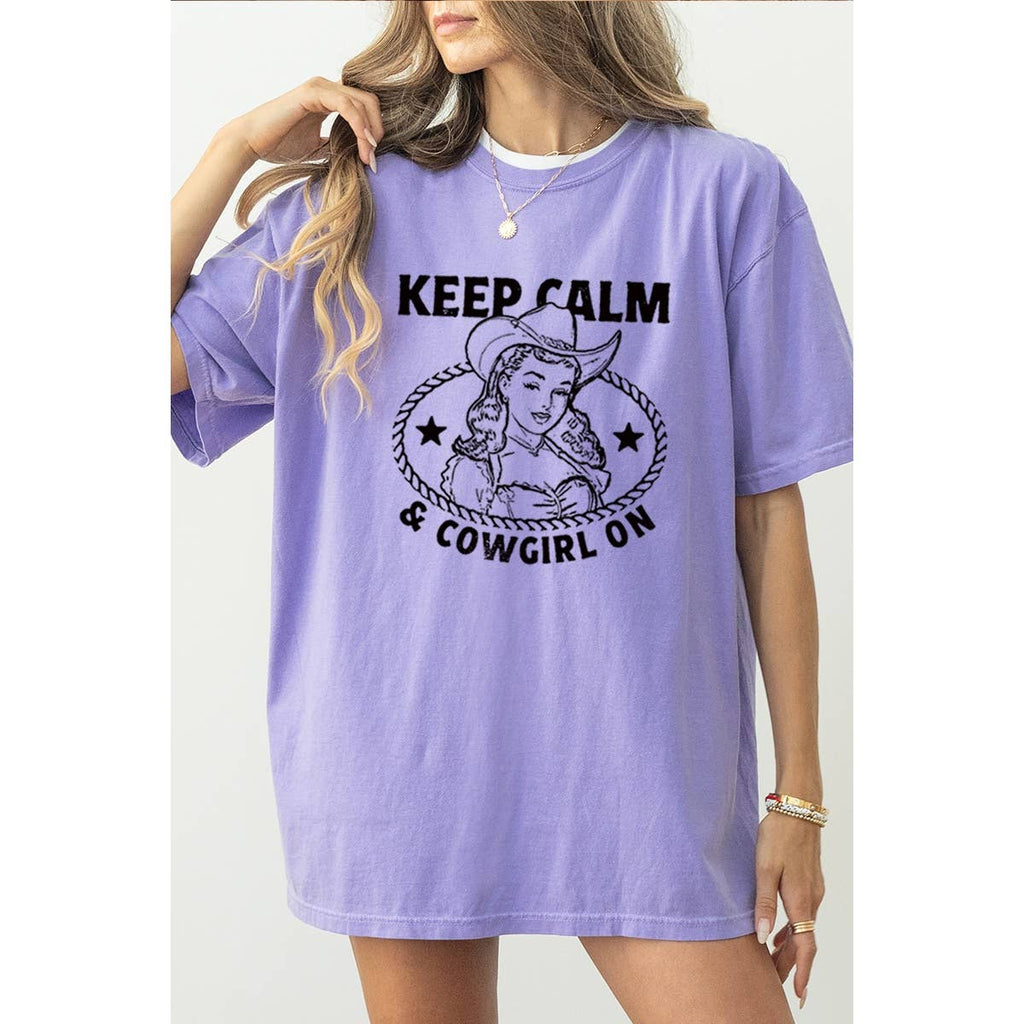 Keep Calm Western Vintage Graphic Oversized - Adult & Kids T-Shirts, Sweatshirts & Hoodies apparel design preview 1
